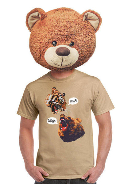 grizzly bear vs tiger t-shirt