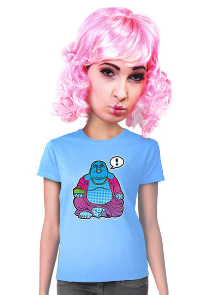 happy buddha womens t-shirt