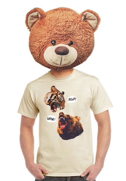 grizzly bear vs tiger unisex t-shirt