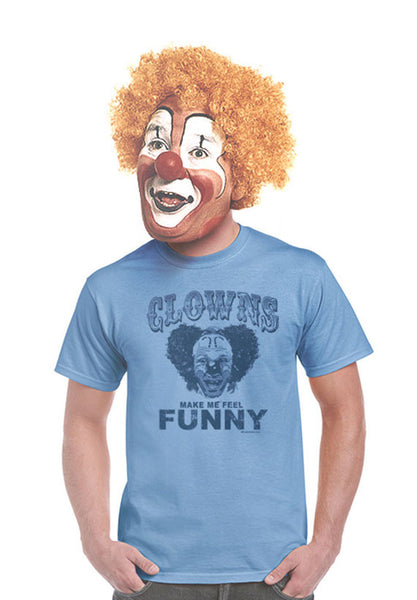clowns make me feel funny unisex t-shirt