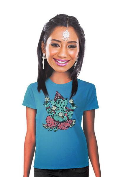 ganesha ice cream elephant womens t-shirt
