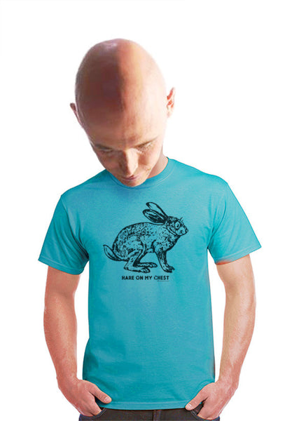 hare on my chest rabbit unisex t-shirt