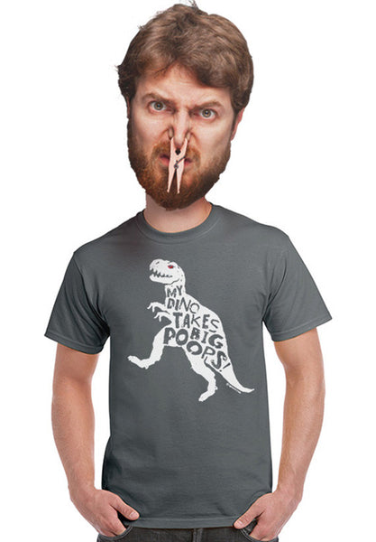 my dino takes big poops unisex t-shirt