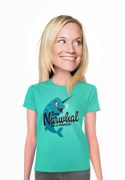 narwhal womens t-shirt