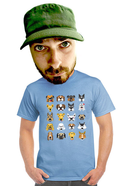 pixelated dogs t-shirt
