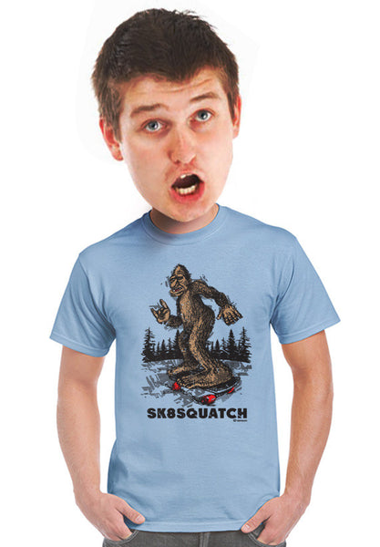 skateboarding sasquatch t-shirt
